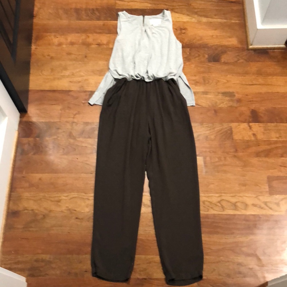 Size Small Elevenses dark brown/tan jumpsuit